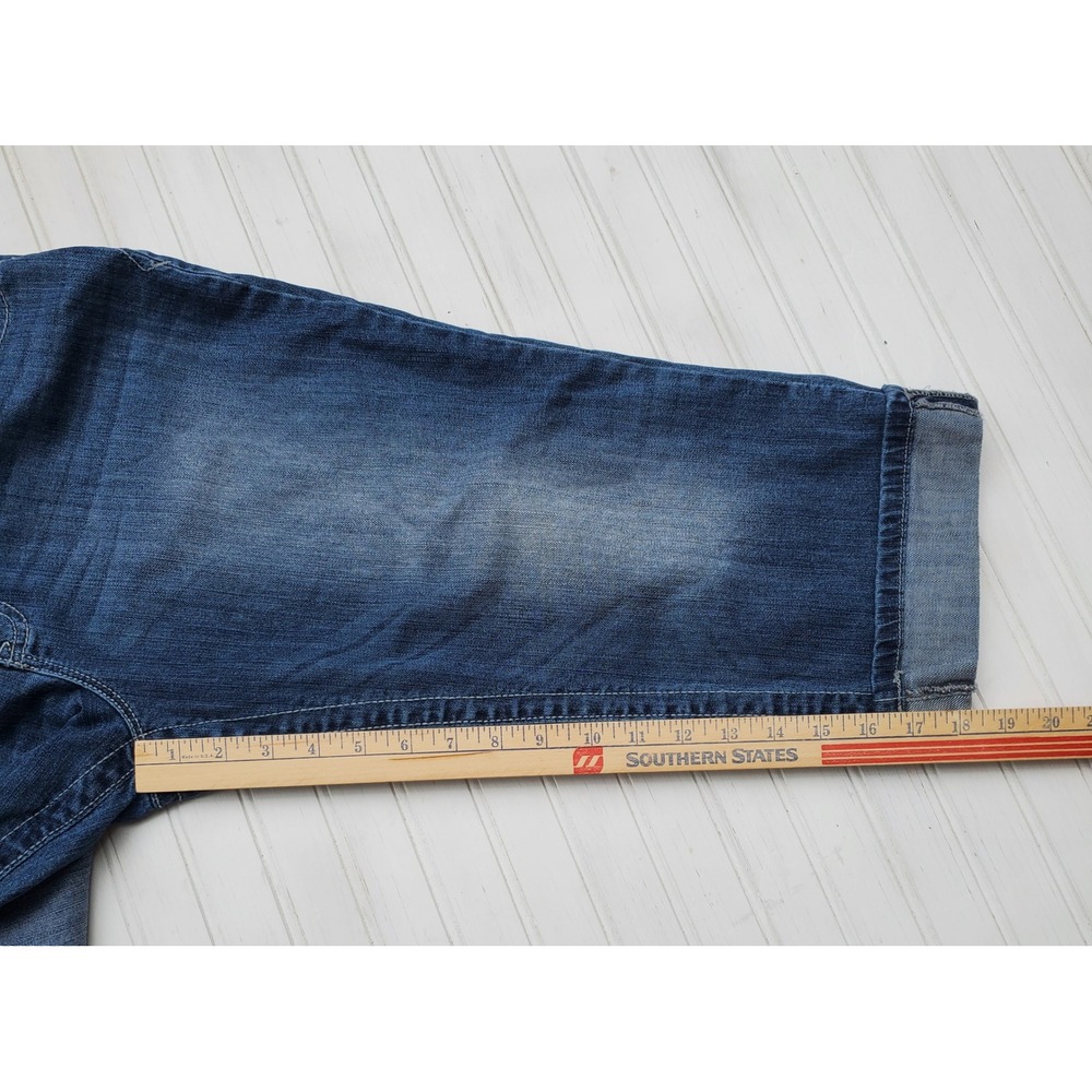 Capri Jeans Blue Embellished Pocket Womens Size 16P Modern Straight Leg Apt 9 - Picture 3 of 6